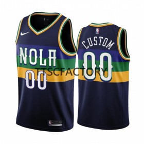 Herren NBA New Orleans Pelicans Trikot Benutzerdefinierte Nike 2022-23 City Edition Navy Swingman